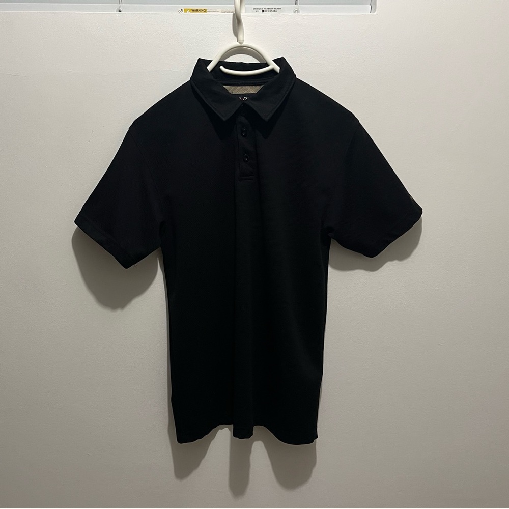2/$20 - Top Flite Classic Black Polo Golf Shirt / Medium Weight / Cool Weather